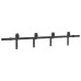 Set Feronerie Pentru Ușă Glisantă, Negru, 183 Cm, Oțel