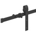 Set Feronerie Pentru Ușă Glisantă, Negru, 183 Cm, Oțel