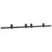 Set Feronerie Pentru Ușă Glisantă, Negru, 183 Cm, Oțel