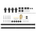 Set Feronerie Pentru Ușă Glisantă, Negru, 183 Cm, Oțel