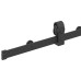 Set Feronerie Pentru Ușă Glisantă, Negru, 183 Cm, Oțel