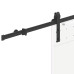 Set Feronerie Pentru Ușă Glisantă, Negru, 183 Cm, Oțel