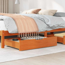 Sertare De Pat 2 Buc. 80X55X17 Cm Maro Ceruit Lemn Masiv De Pin
