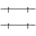 Set Feronerie Pentru Ușă Glisantă, Negru, 183 Cm, Oțel