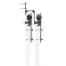 Set Feronerie Pentru Ușă Glisantă, Negru, 183 Cm, Oțel