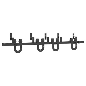 Set Feronerie Pentru Ușă Glisantă, Negru, 183 Cm, Oțel