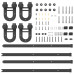 Set Feronerie Pentru Ușă Glisantă, Negru, 183 Cm, Oțel