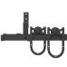 Set Feronerie Pentru Ușă Glisantă, Negru, 183 Cm, Oțel