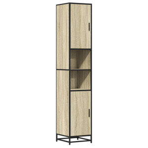 Dulap Baie Stejar Sonoma 35X37,5X188,5 Cm Lemn Prelucrat/Metal