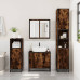 Dulap Baie Stejar Fumuriu 35X37,5X188,5 Cm Lemn Prelucrat/Metal