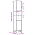 Dulap Baie Stejar Fumuriu 35X37,5X188,5 Cm Lemn Prelucrat/Metal