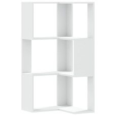 Bibliotecă 3 Niveluri Alb 50X50X102 Cm Lemn Prelucrat