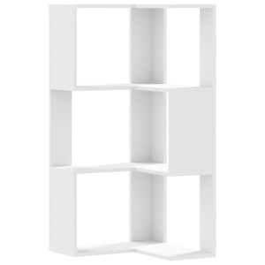 Bibliotecă 3 Niveluri Alb 50X50X102 Cm Lemn Prelucrat