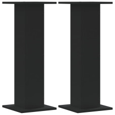 Noptiere, 2 Buc., Negru, 30X30X80 Cm, Lemn Prelucrat