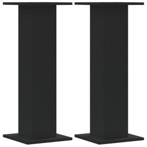 Noptiere, 2 Buc., Negru, 30X30X80 Cm, Lemn Prelucrat