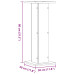 Noptiere, 2 Buc., Gri Beton, 30X30X80 Cm, Lemn Prelucrat