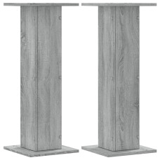 Noptiere, 2 Buc., Sonoma Gri, 30X30X80 Cm, Lemn Prelucrat