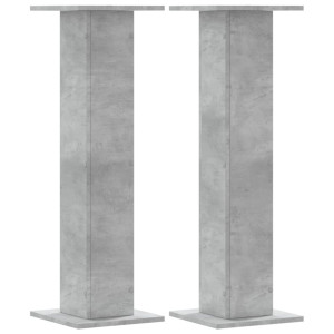 Noptiere, 2 Buc., Gri Beton, 30X30X95 Cm, Lemn Prelucrat
