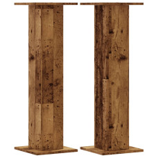 Noptiere, 2 Buc., Lemn Vechi, 30X30X95 Cm, Lemn Prelucrat