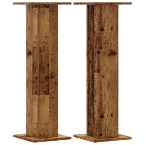 Noptiere, 2 Buc., Lemn Vechi, 30X30X95 Cm, Lemn Prelucrat