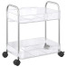 Cărucior De Depozitare Cu 2 Niveluri Transparent Acrilic