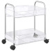 Cărucior De Depozitare Cu 2 Niveluri Transparent Acrilic