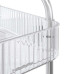 Cărucior De Depozitare Cu 2 Niveluri Transparent Acrilic