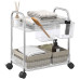 Cărucior De Depozitare Cu 2 Niveluri Transparent Acrilic