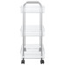 Cărucior De Depozitare Cu 3 Niveluri Transparent Acrilic