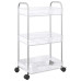 Cărucior De Depozitare Cu 3 Niveluri Transparent Acrilic