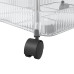 Cărucior De Depozitare Cu 3 Niveluri Transparent Acrilic