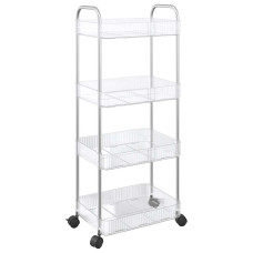 Cărucior De Depozitare Cu 4 Niveluri, Transparent Acrilic