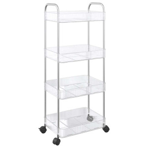 Cărucior De Depozitare Cu 4 Niveluri, Transparent Acrilic