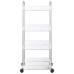 Cărucior De Depozitare Cu 4 Niveluri, Transparent Acrilic