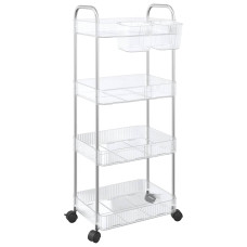 Cărucior De Depozitare Cu 4 Niveluri, Transparent Acrilic