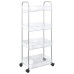 Cărucior De Depozitare Cu 4 Niveluri, Transparent Acrilic