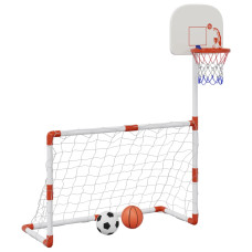 Set Fotbal Și Baschet Pentru Copii Cu Mingi, 98X50X70 Cm