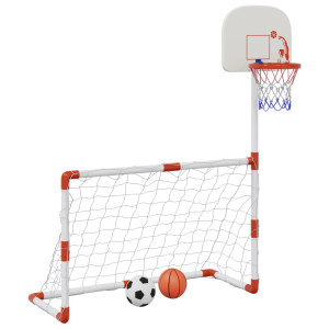Set Fotbal Și Baschet Pentru Copii Cu Mingi, 98X50X70 Cm