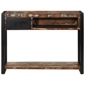 Consolă Multicoloră 100X35X75 Cm Lemn Masiv Recuperat