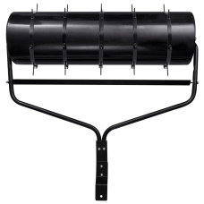 Tăvălug Gazon De Grădină, Cleme De Aerisire, Negru, 63 L, Fier