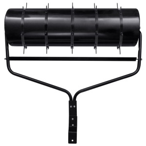 Tăvălug Gazon De Grădină, Cleme De Aerisire, Negru, 63 L, Fier