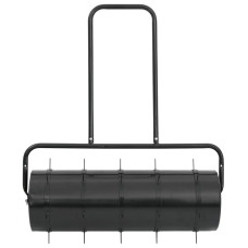 Tăvălug Gazon De Grădină Cleme De Aerisire Negru 63 L Fier/Oțel