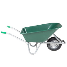 Roabă Verde 90 L 150 Kg Oțel Galvanizat Și Plastic