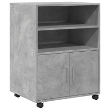 Dulap Cu Roți, Gri Beton, 60X48X81 Cm, Lemn Prelucrat