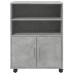 Dulap Cu Roți, Gri Beton, 60X48X81 Cm, Lemn Prelucrat