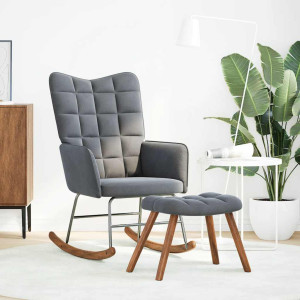 Balansoar Cu Scaun Gri Închis, Catifea