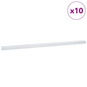 Profile Pentru Marginea Treptelor 10 Pcs Argintiu 67 Cm