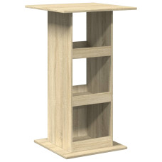 Masă Bar Cu Depozitare Stejar Sonoma 60X60X102Cm Lemn Prelucrat