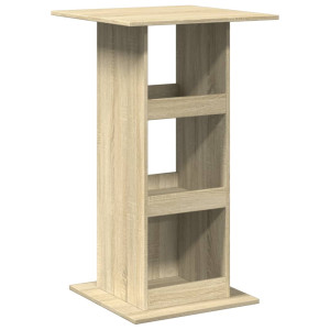 Masă Bar Cu Depozitare Stejar Sonoma 60X60X102Cm Lemn Prelucrat