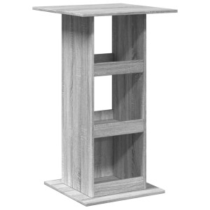 Masă Bar Cu Depozitare Sonoma Gri, 60X60X102 Cm, Lemn Prelucrat